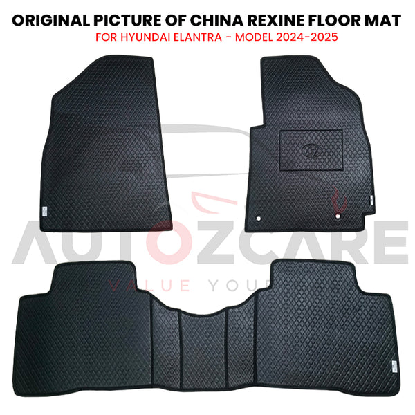 Hyundai Elantra EV China Rexine Floor Mat 3PCS - Model 2024-2025