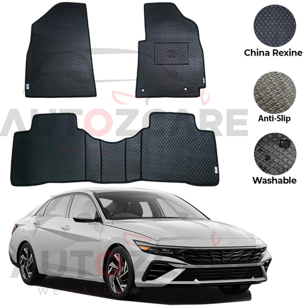 Hyundai Elantra EV China Rexine Floor Mat 3PCS - Model 2024-2025