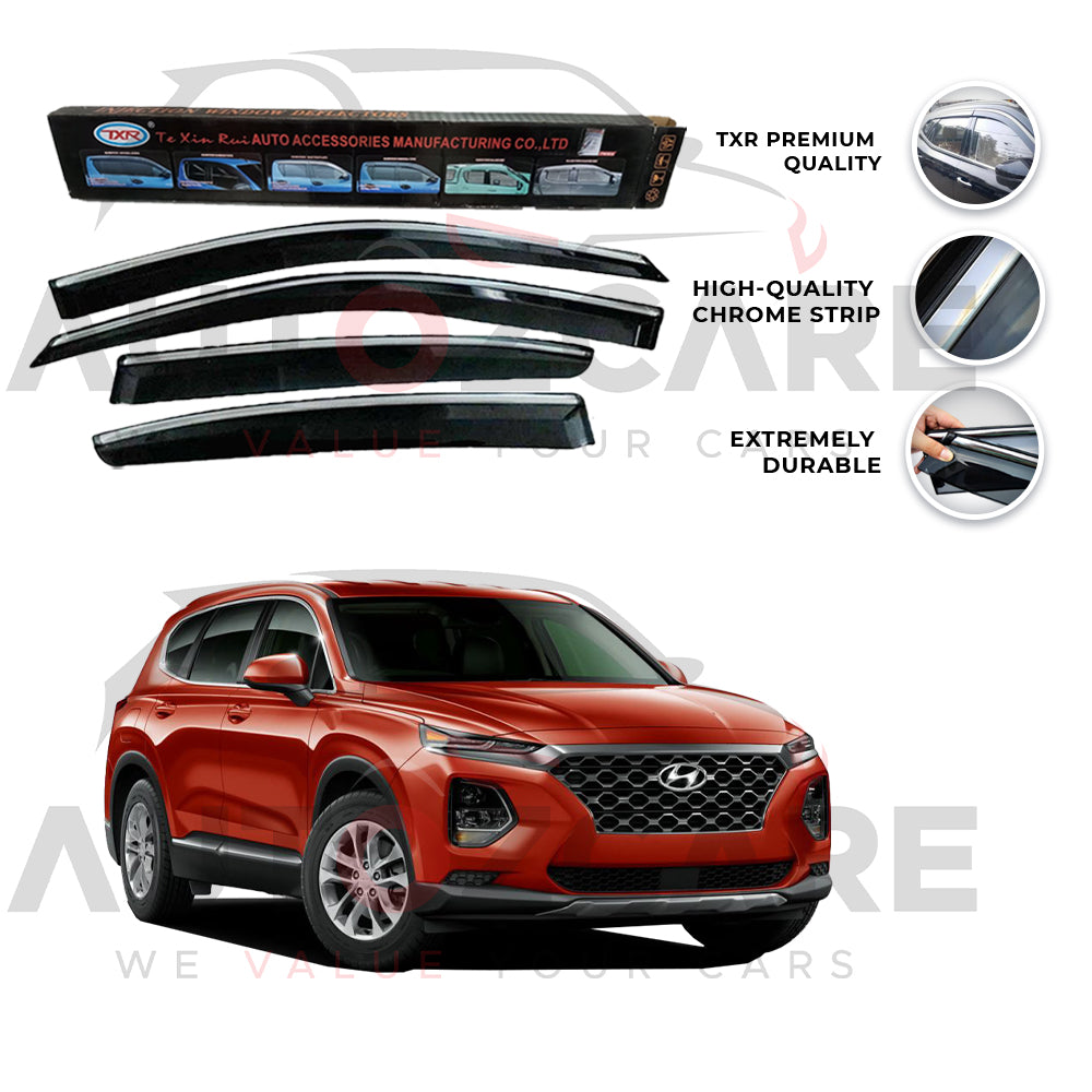 Hyundai Santa Fe TXR Air press sun visor with chrome 6PCS - Model 2019-2025