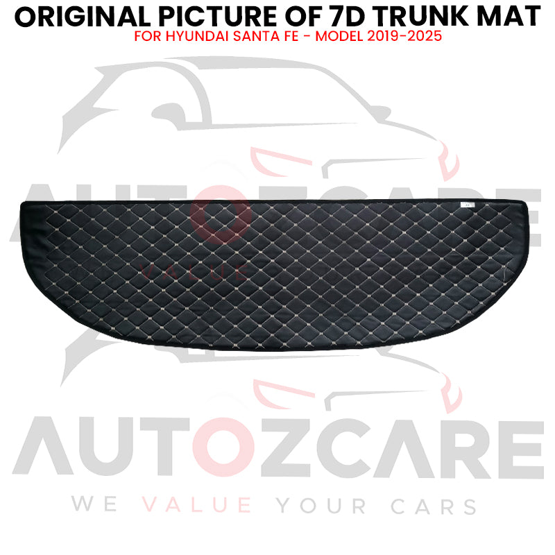 Hyundai Santa Fe 7D Custom Car Trunk Mat - Model 2019-2025