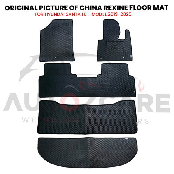 Hyundai Santa Fe China Rexine Floor Mat 5PCS - Model 2019-2025