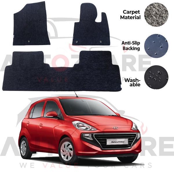 Hyundai Santro Fitting Carpet Floor Mat 3PCS - Model 2003-2014