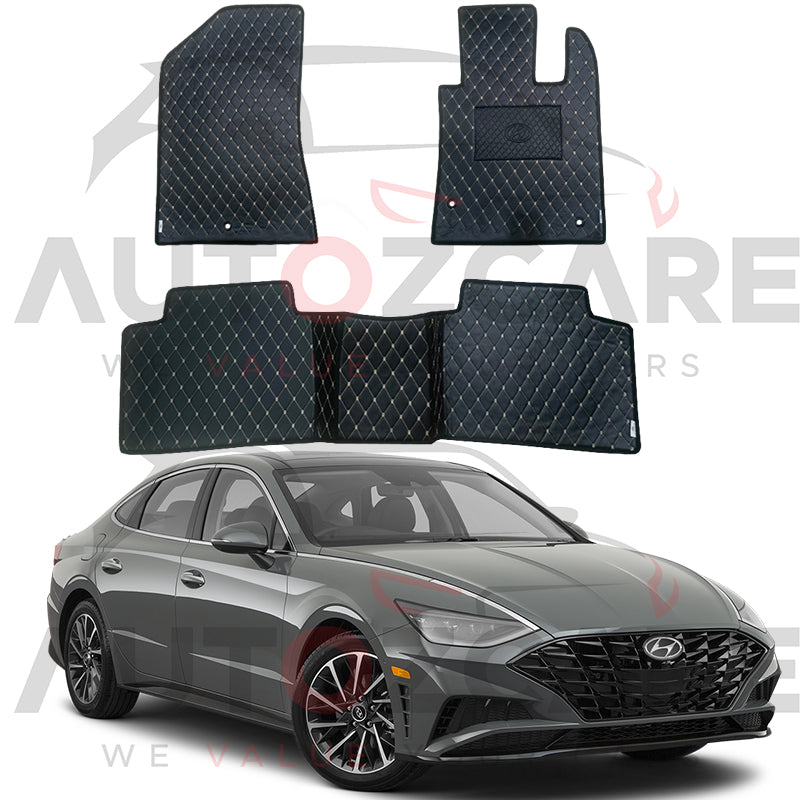 Hyundai Sonata 7D Floor Mat ( Flat Style ) 3PCS - Model 2021-2024