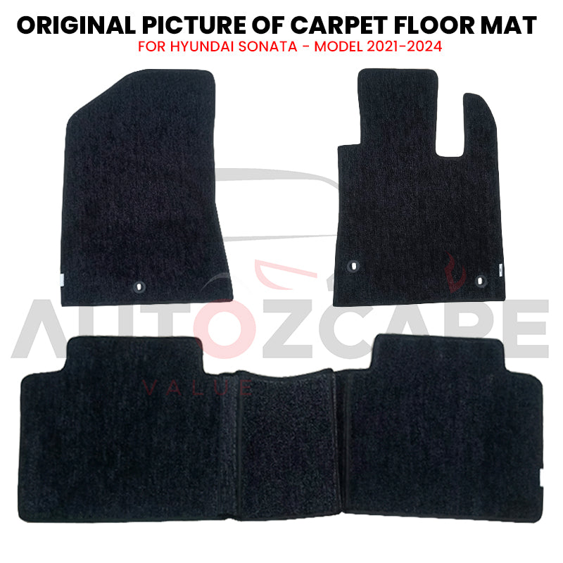 Hyundai Sonata Fitting Carpet Floor Mat 3PCS - Model 2021-2024