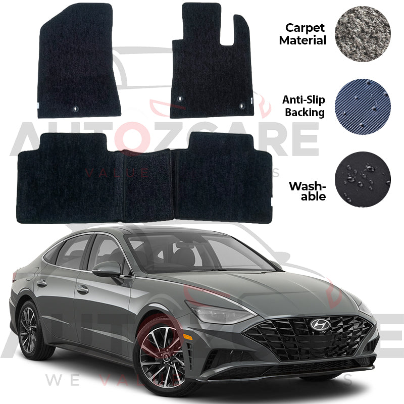 Hyundai Sonata Fitting Carpet Floor Mat 3PCS - Model 2021-2024