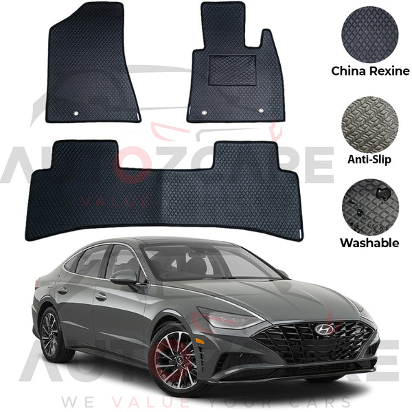 Hyundai Sonata China Rexine Floor Mat 3PCS - Model 2021-2024