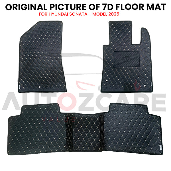 Hyundai Sonata 7D Floor Mat ( Flat Style ) 3PCS - Model 2025