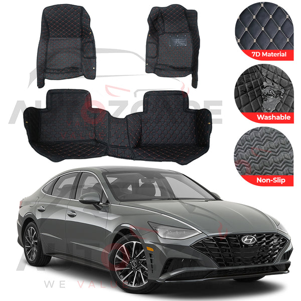 Hyundai Sonata 7D Floor Mat (Tray Style) 3PCS - Model 2021-2024