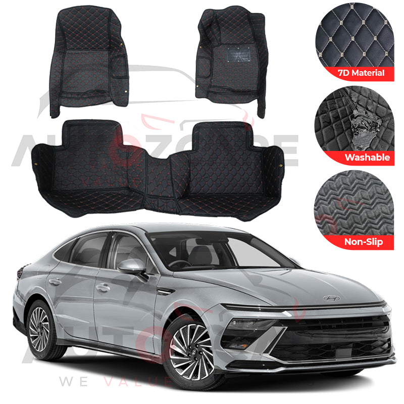 Hyundai Sonata 7D Floor Mat (Tray Style) 3PCS - Model 2025
