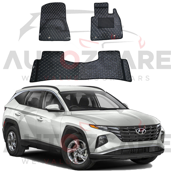 Hyundai Tucson 7D Flat Style Floor Mat (Flat Style) - Model 2020-2024