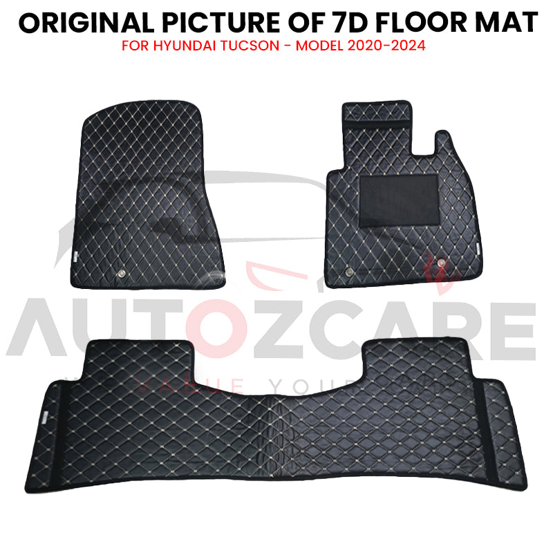 Hyundai Tucson 7D Flat Style Floor Mat (Flat Style) - Model 2020-2024