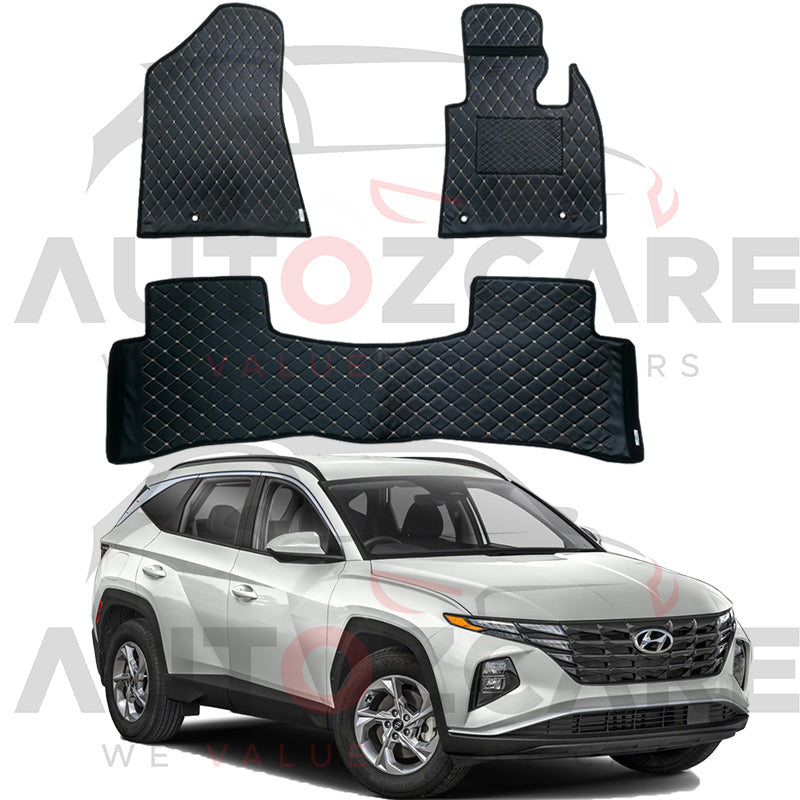 Hyundai Tucson 7D Floor Mat (Flat Style) 3PCS - Model 2020-2024