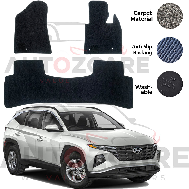 Hyundai Tucson Fitting Carpet Floor Mat 3PCS - Model 2020-2024