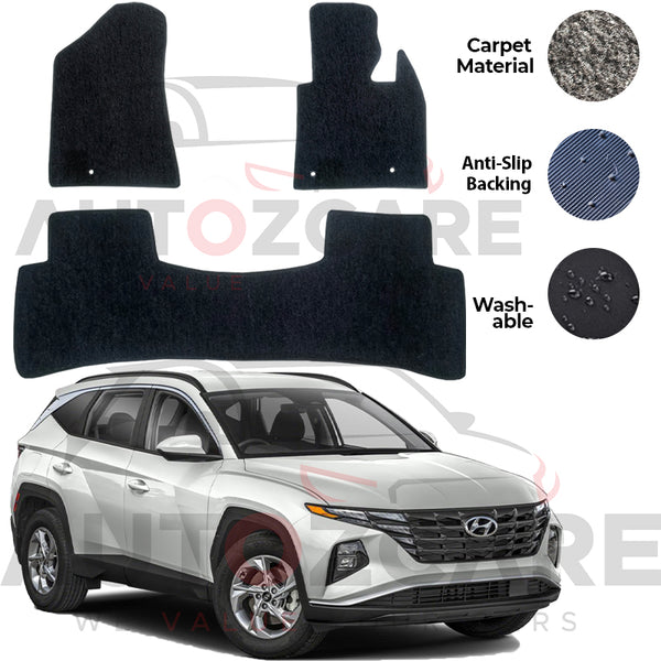 Hyundai Tucson Fitting Carpet Floor Mat 3PCS - Model 2020-2024