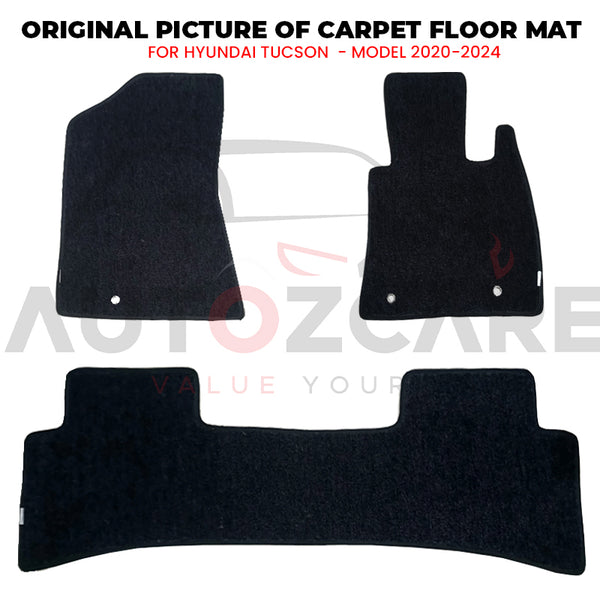 Hyundai Tucson Fitting Carpet Floor Mat 3PCS - Model 2020-2024