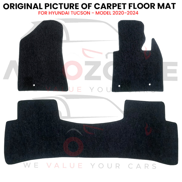 Hyundai Tucson Fitting Carpet Floor Mat 3PCS - Model 2020-2024