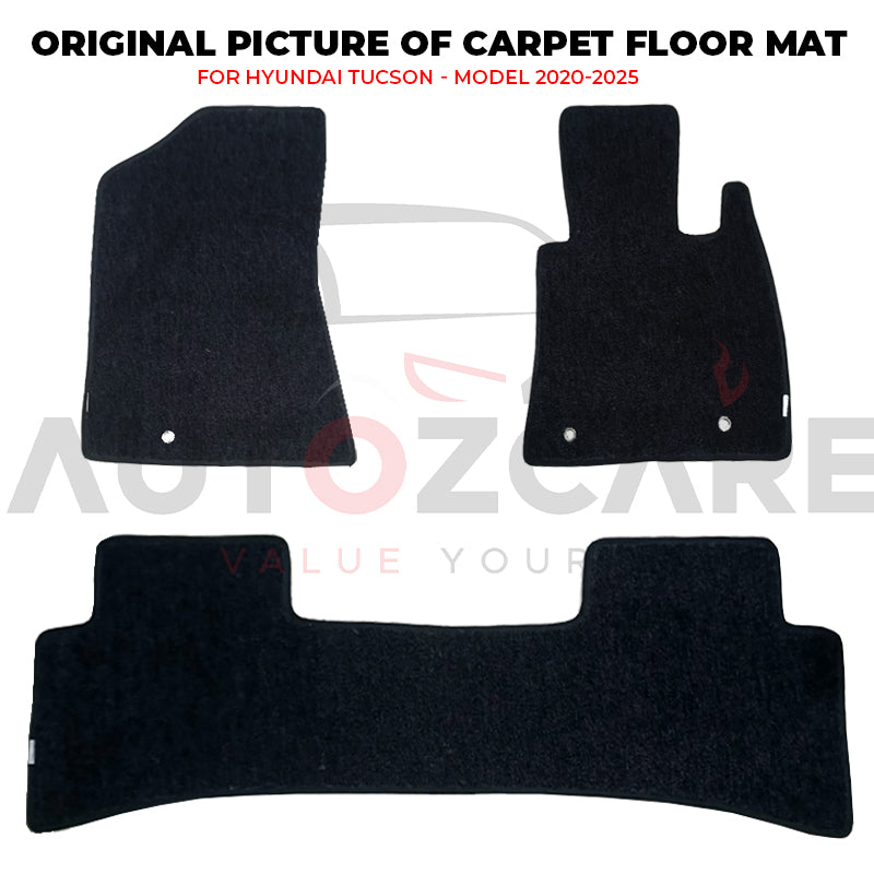 Hyundai Tucson Fitting Carpet Floor Mat 3PCS - Model 2020-2025