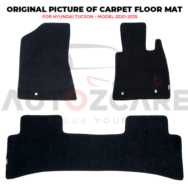 Hyundai Tucson Fitting Carpet Floor Mat 3PCS - Model 2020-2025