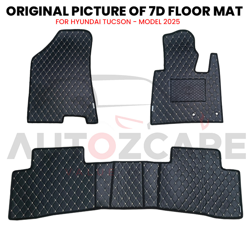 Hyundai Tucson 7D Flat Style Floor Mat (Flat Style) 3PCS - Model 2025