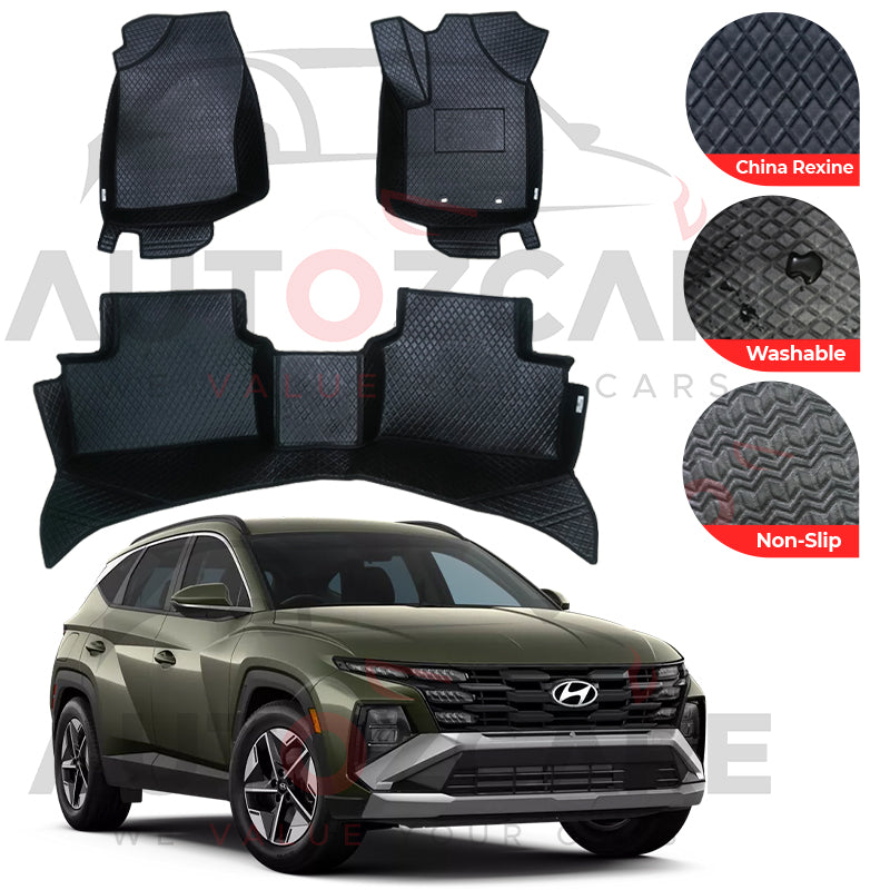 Hyundai Tucson China Rexine Floor Mat (Tray Style) 3PCS - Model 2025