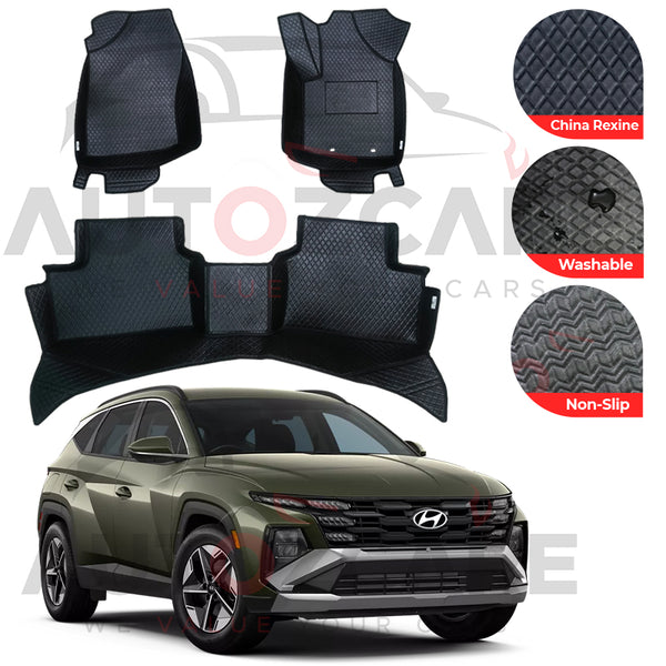 Hyundai Tucson China Rexine Floor Mat (Tray Style) 3PCS - Model 2025