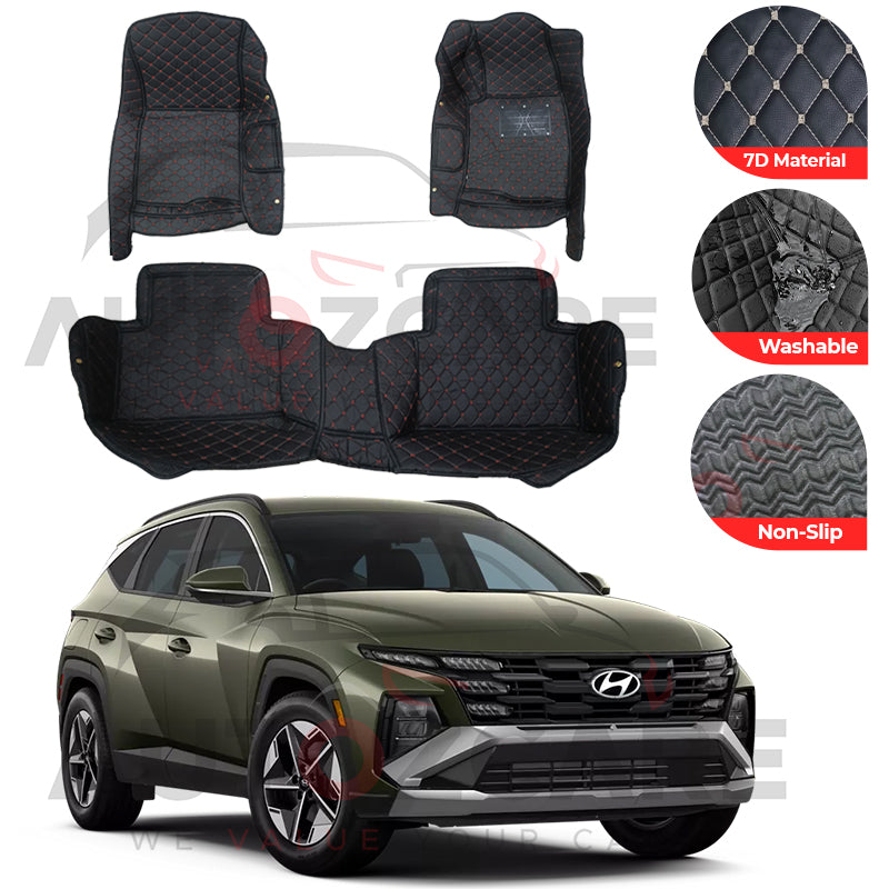 Hyundai Tucson 7D Floor Mat (Tray Style) 3PCS - Model 2025