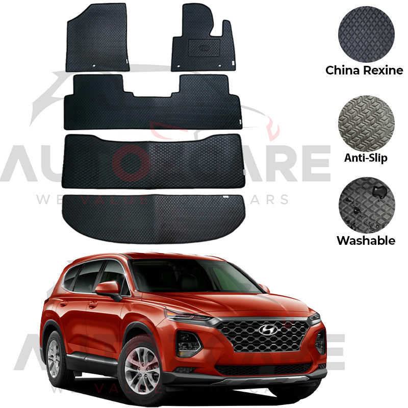 Hyundai Santa Fe China Rexine Floor Mat 5PCS - Model 2019-2025