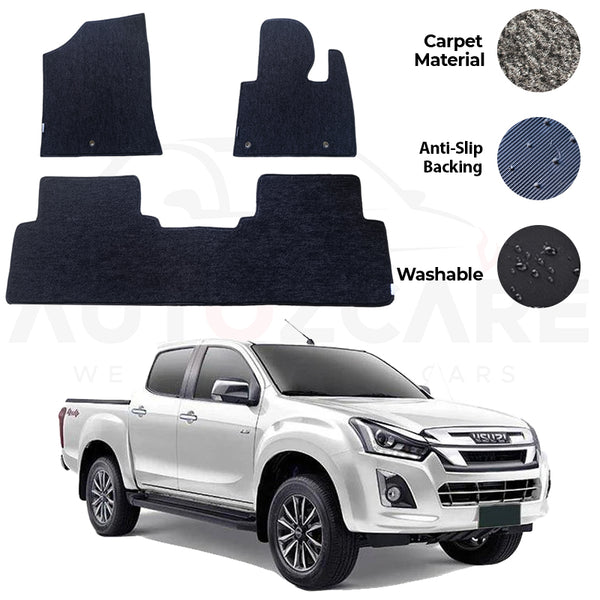 Isuzu D-Max Fitting Carpet Floor Mat 3PCS - Model 2018-2022