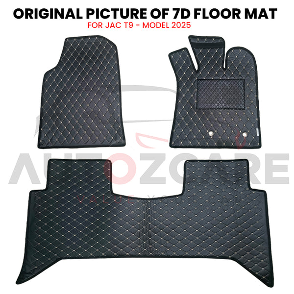 JAC T9 7D Floor Mat ( Flat Style ) 3PCS - Model 2025