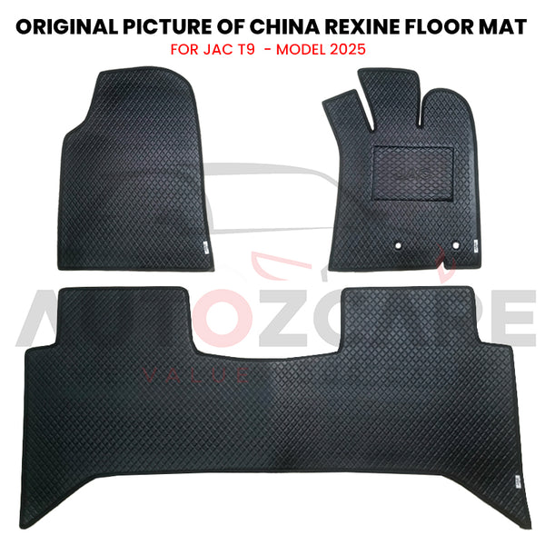 JAC T9 China Rexine Floor Mat 3PCS - Model 2025