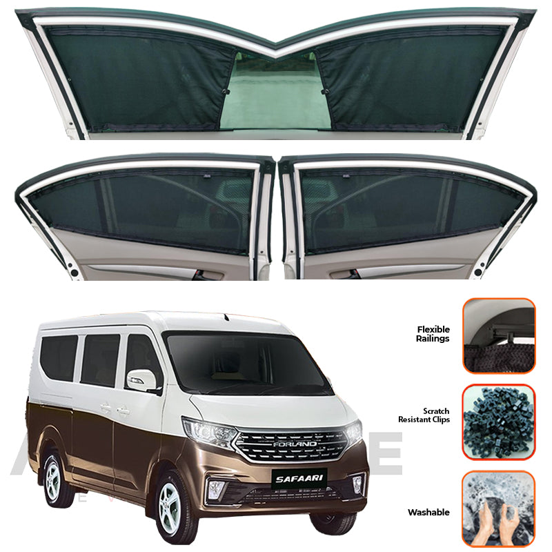 JW Forland Safari Custom Car Sliding Curtains - Model 2023-2025
