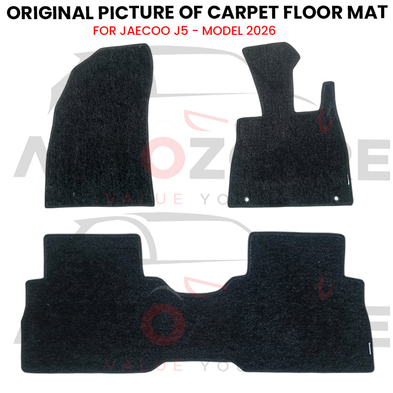 Jaecoo J5 Genuine Fitting Carpet Floor Mat 3PCS - Model 2026