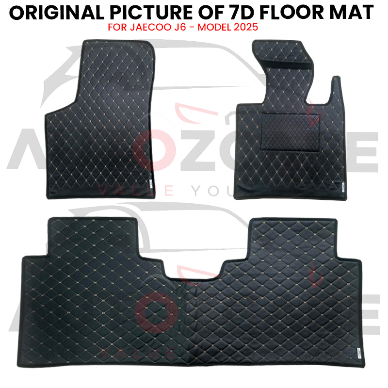 Jaecoo J6 7D Floor Mat (Flat Style) 3PCS - Model 2025