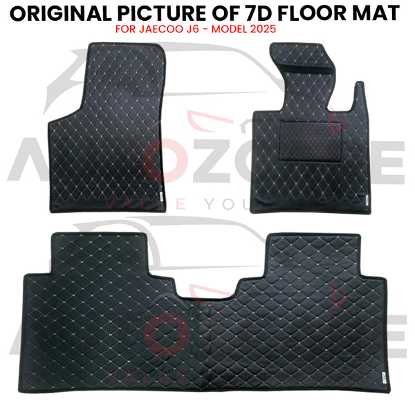 Jaecoo J6 7D Floor Mat (Flat Style) 3PCS - Model 2025