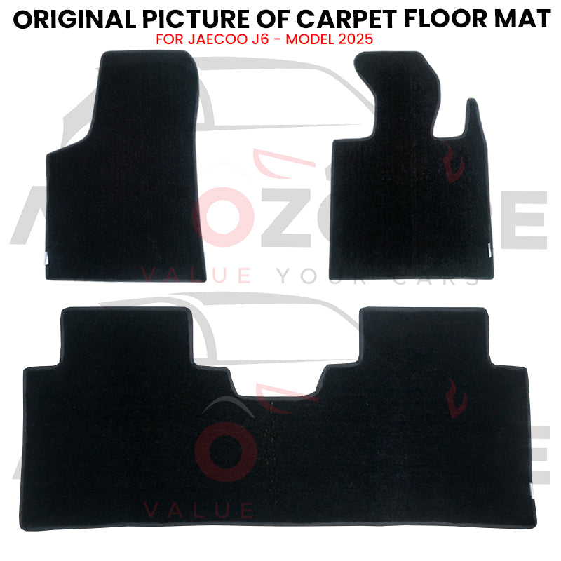 Jaecoo J6 Genuine Fitting Carpet Floor Mat 3PCS - Model 2025