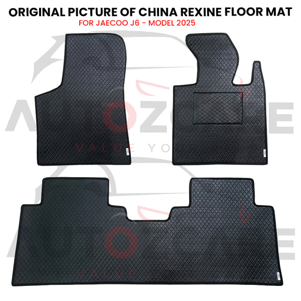 Jaecoo J6 China Rexine Floor Mat 3PCS - Model 2025