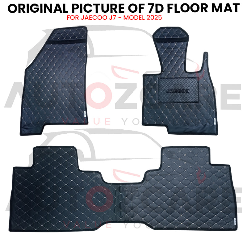 Jaecoo J7 7D Floor Mats (Flat Style) 3PCS - Model 2025