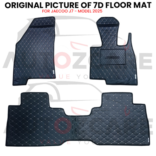 Jaecoo J7 7D Floor Mats (Flat Style) 3PCS - Model 2025