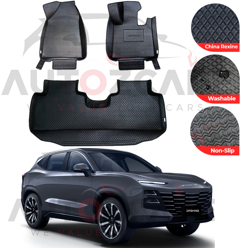 Jetour Dashing China Rexine Floor Mat (Tray Style) 3PCS - Model 2025