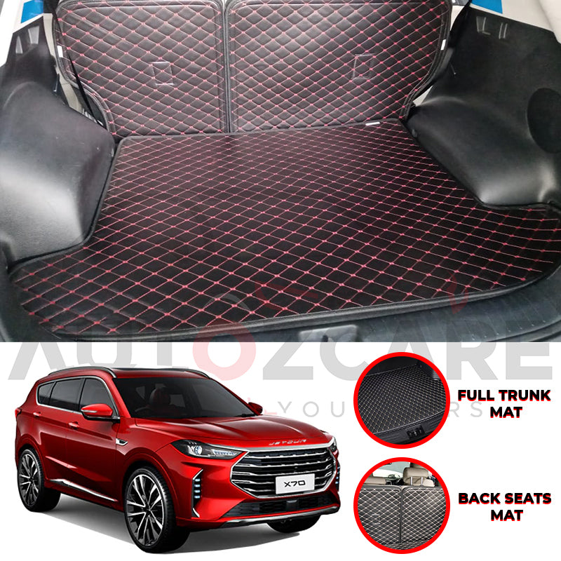 Jetour X70 Plus Custom Car Complete 7D Cabine Mat | Complete 7d Trunk Room Mat- Model 2025
