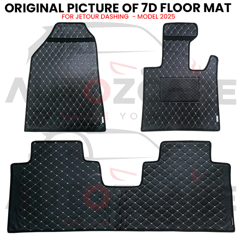 Jetour Dashing 7D Floor Mat (Flat Style) 3PCS - Model 2025