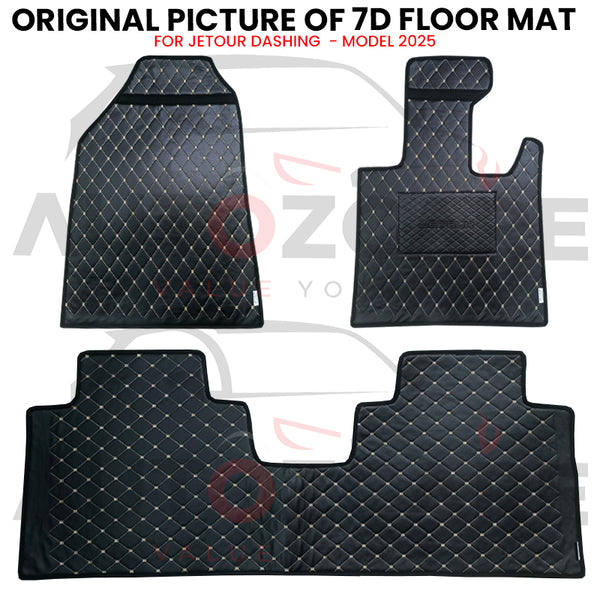 Jetour Dashing 7D Floor Mat (Flat Style) 3PCS - Model 2025