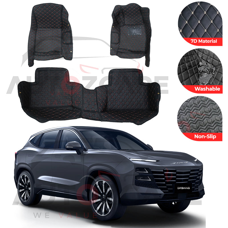 Jetour Dashing 7D Floor Mat (Tray Style) 3PCS - Model 2025