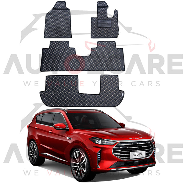 Jetour X70 Plus 7D Floor Mat ( Flat Style ) 4PCS - Model 2025