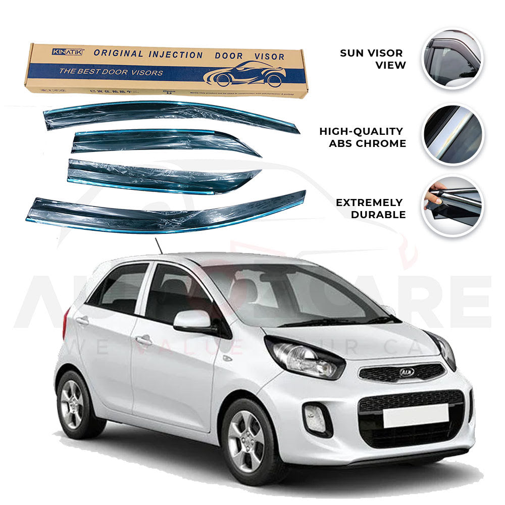 KIA Picanto Air press sun visor with chrome model 2017-2020 - AutozCare Pakistan