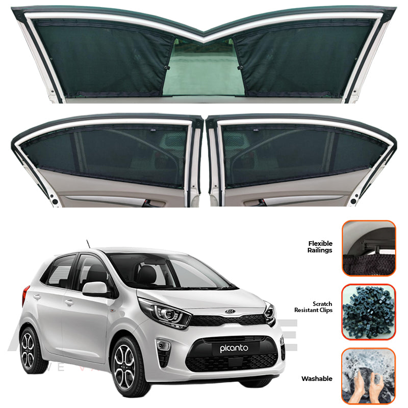 KIA Picanto Custom Car Sliding Curtains - Model 2019-2025