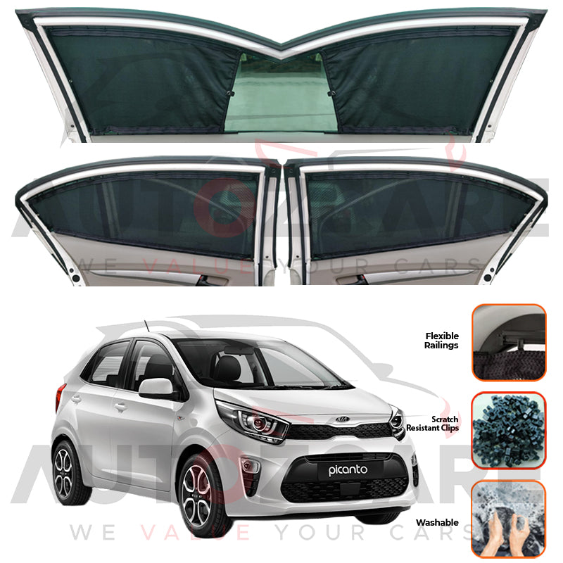 KIA Picanto Custom Car Sliding Curtains - Model 2019-2025