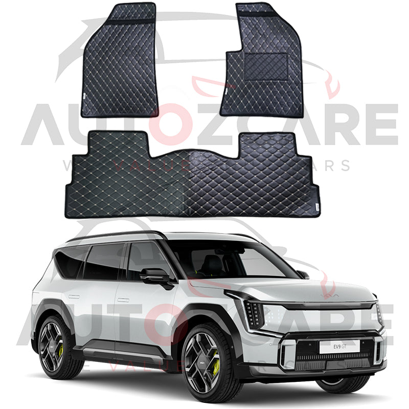 Kia EV9 7D Floor Mat ( Flat Style ) 4PCS - Model 2025