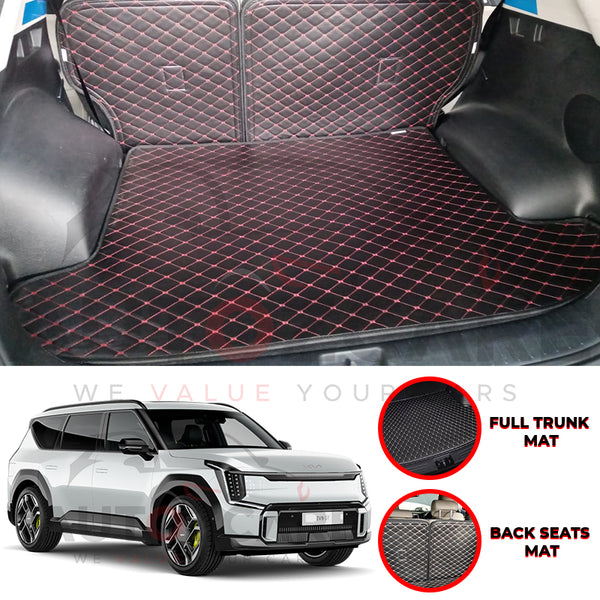 Kia EV9 Custom Car Complete 7D Cabine Mat | Complete 7d Trunk Room Mat- Model 2025