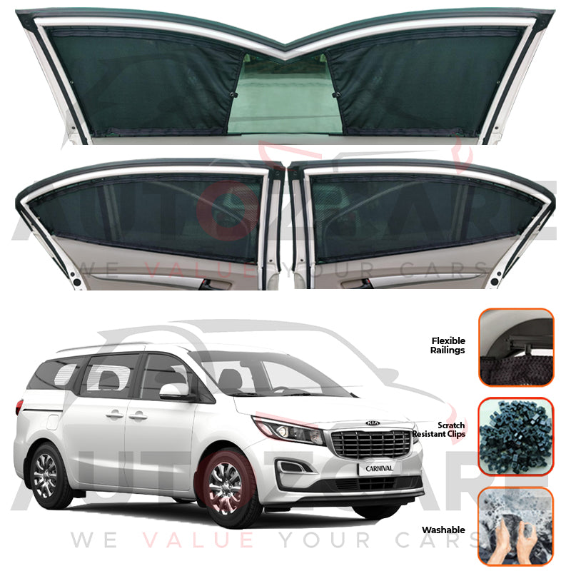 Kia Grand Carnival Custom Car Sliding Curtains - Model 2018-2020